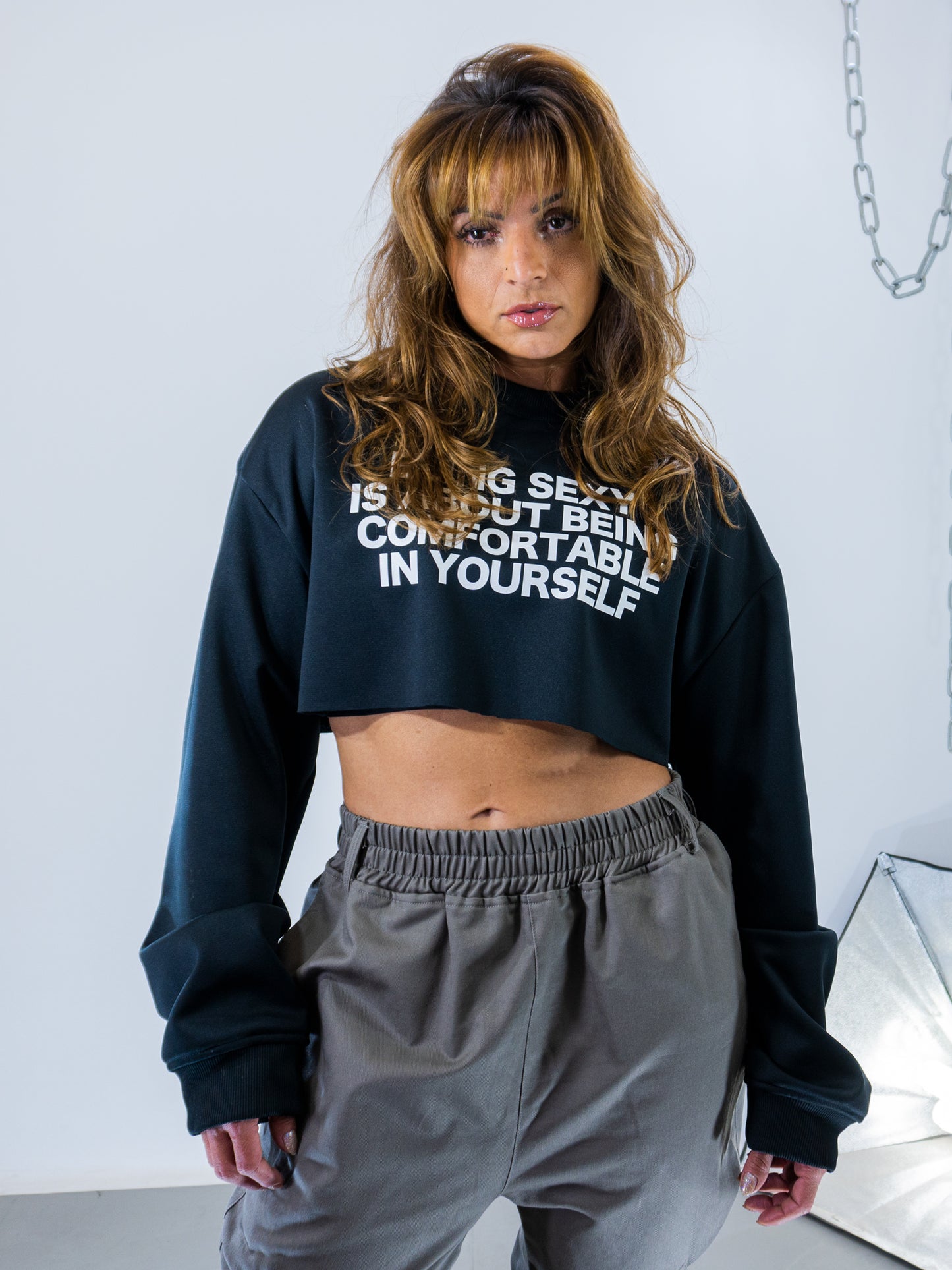 Moletom Cropped Sexy - Blck