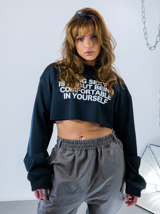 Moletom Cropped Sexy - Blck