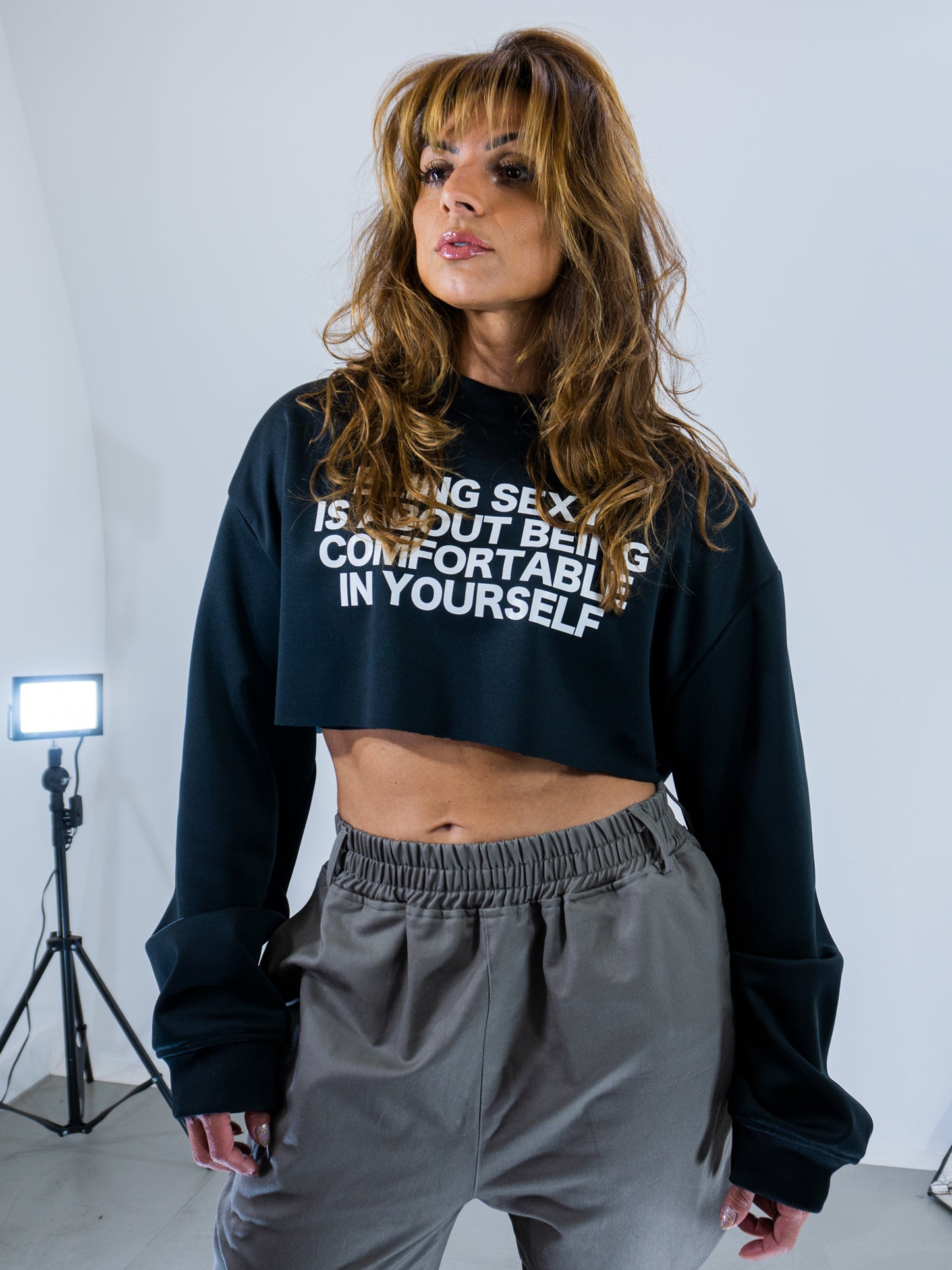 Moletom Cropped Sexy - Blck