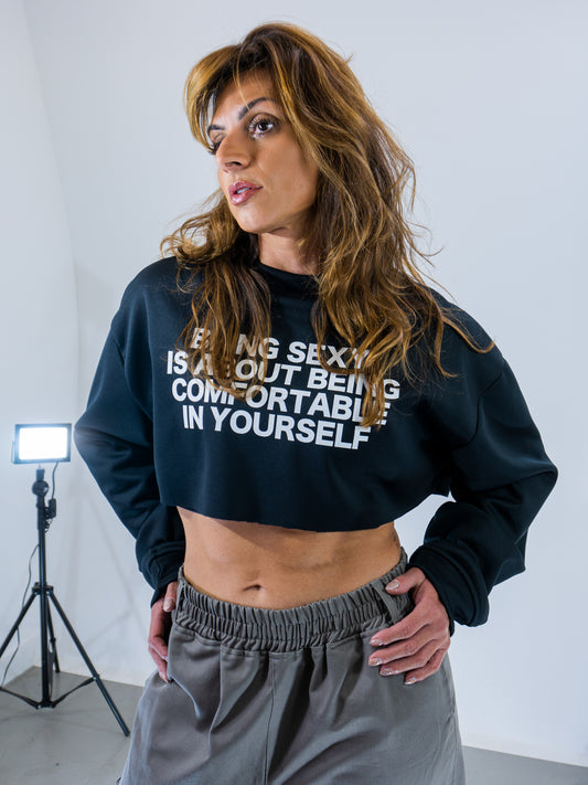 Moletom Cropped Sexy - Blck