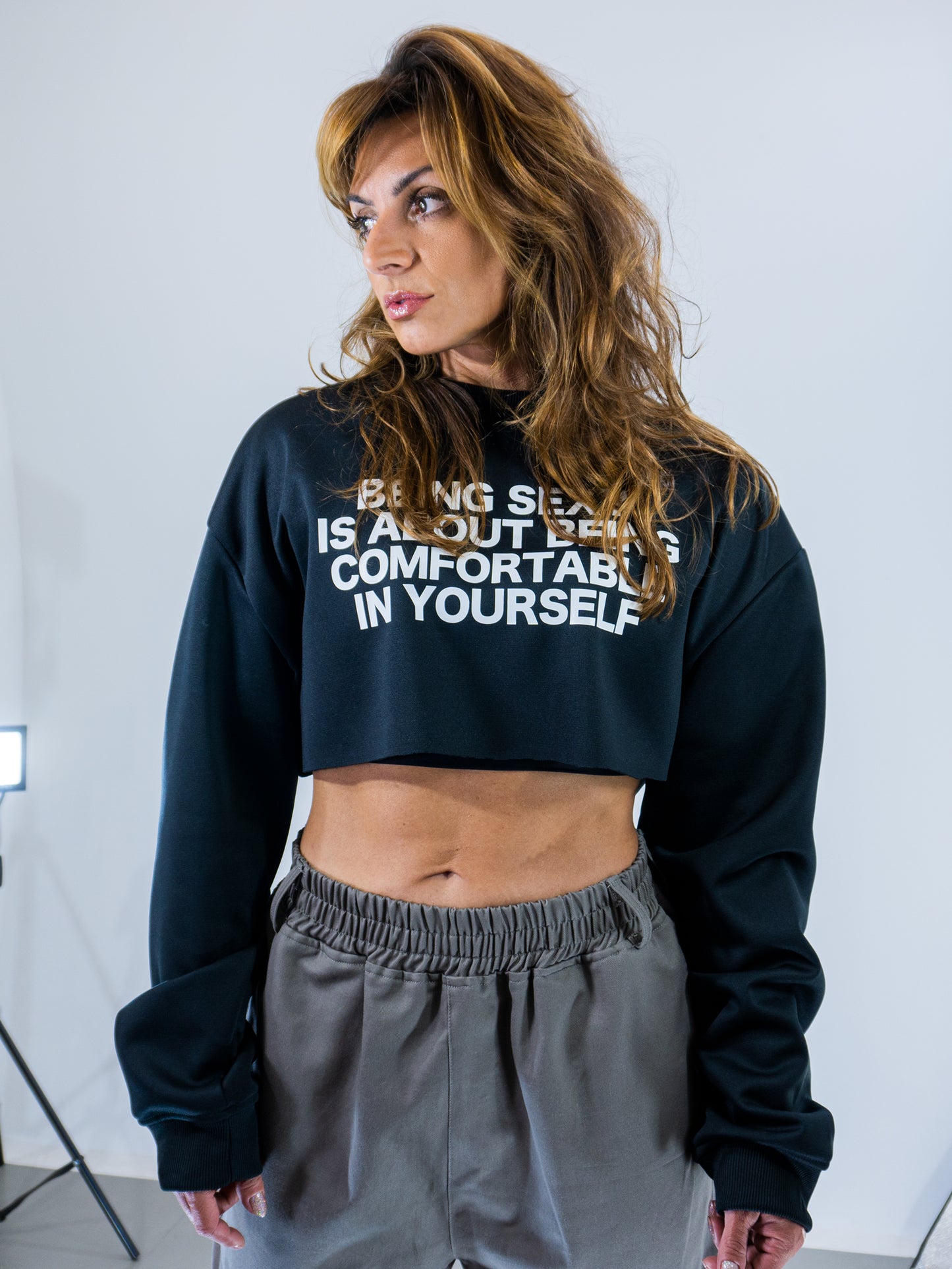 Moletom Cropped Sexy - Blck