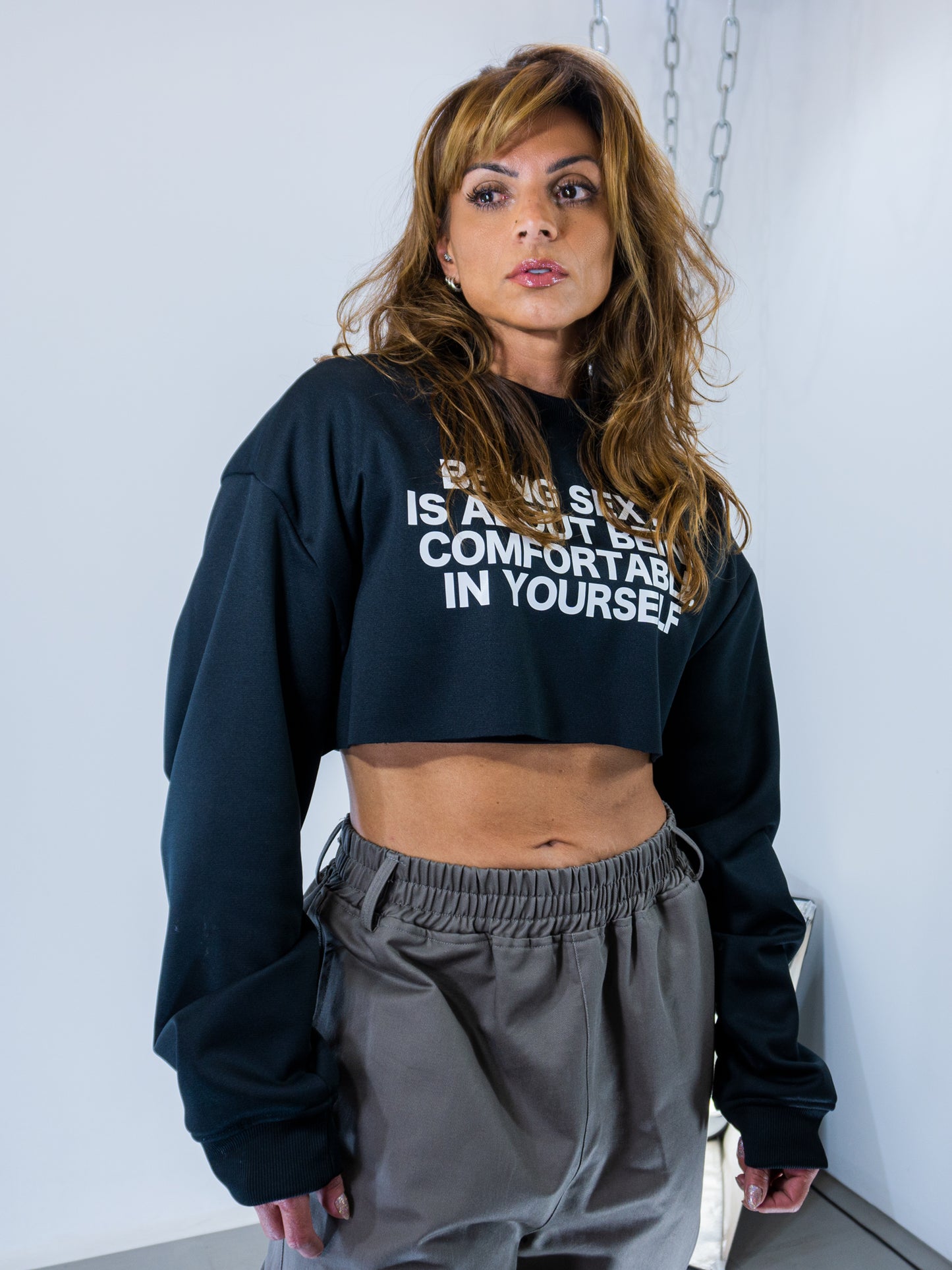 Moletom Cropped Sexy - Blck