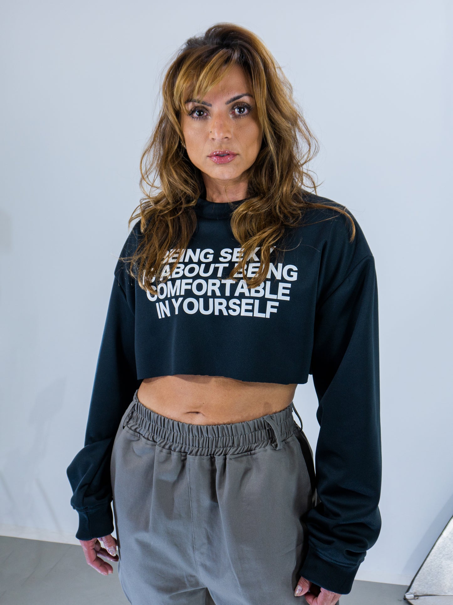 Moletom Cropped Sexy - Blck