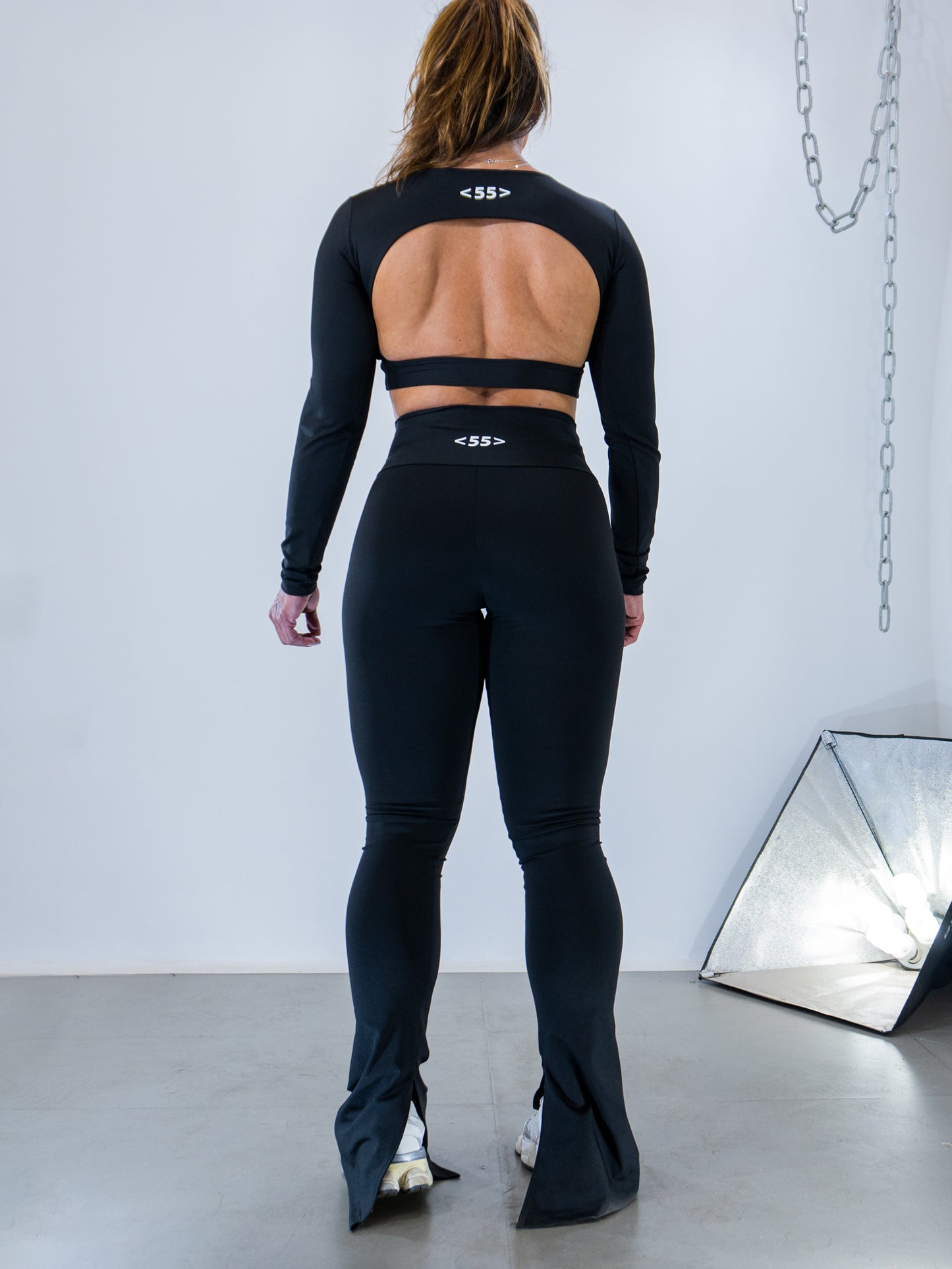 Top Skin Cut Manga Longa - Blck