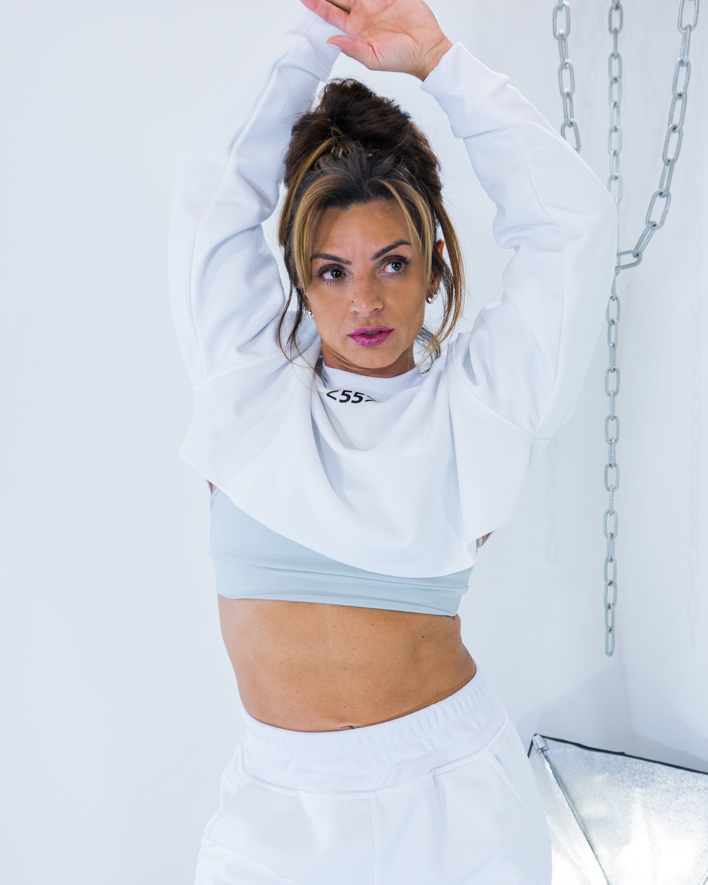 Moletom Cropped Chill 55 - White