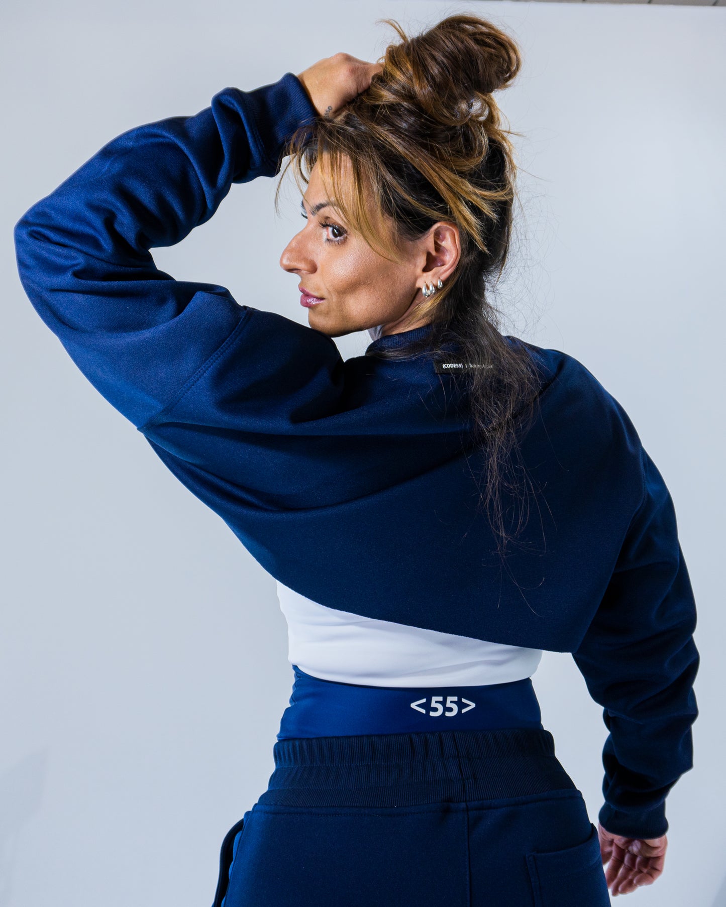 Moletom Cropped Chill 55 - Bleu