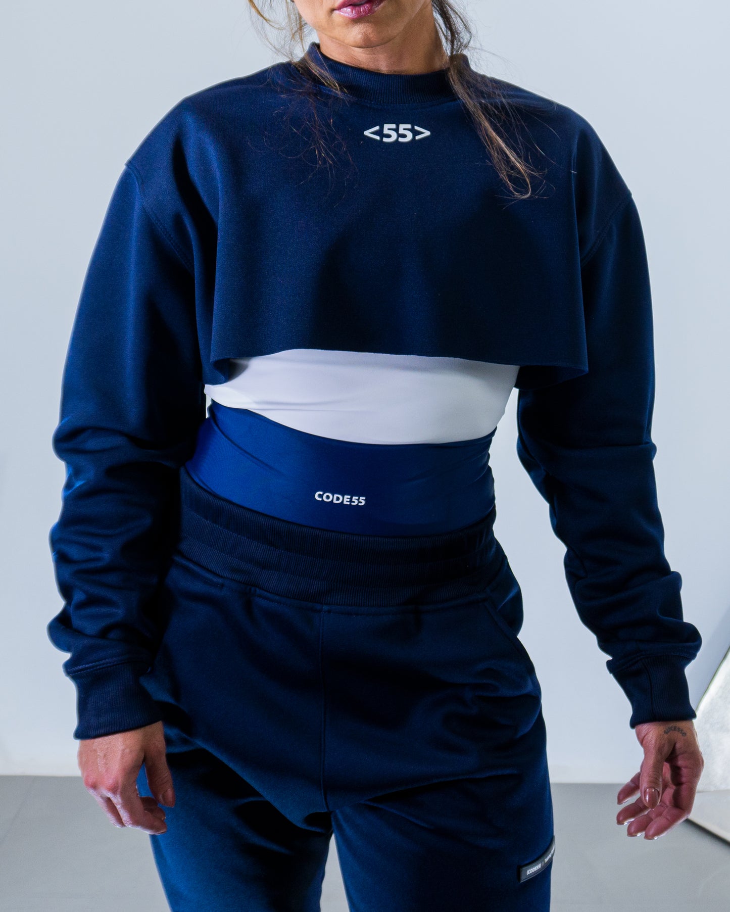 Moletom Cropped Chill 55 - Bleu