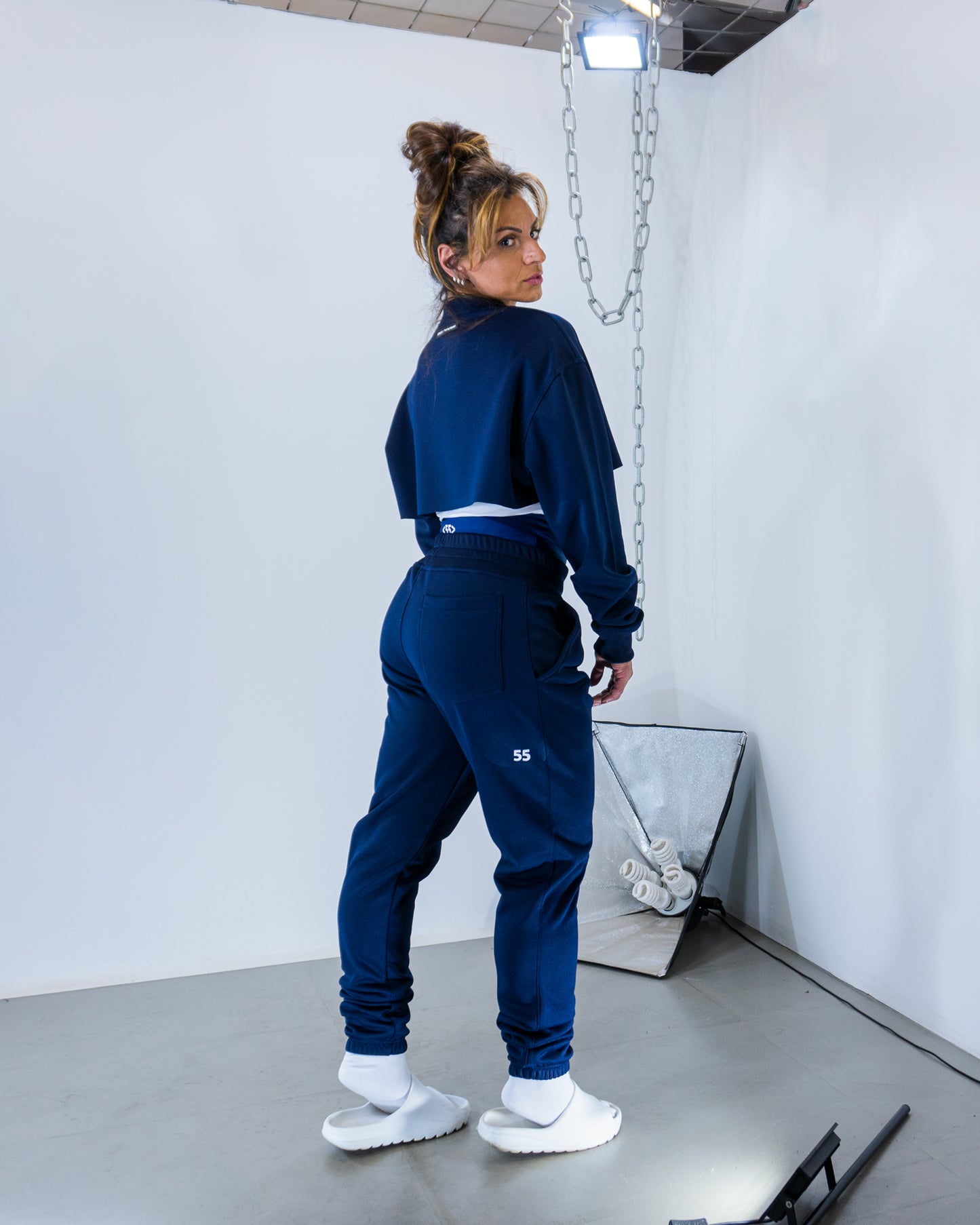 Moletom Cropped Chill 55 - Bleu